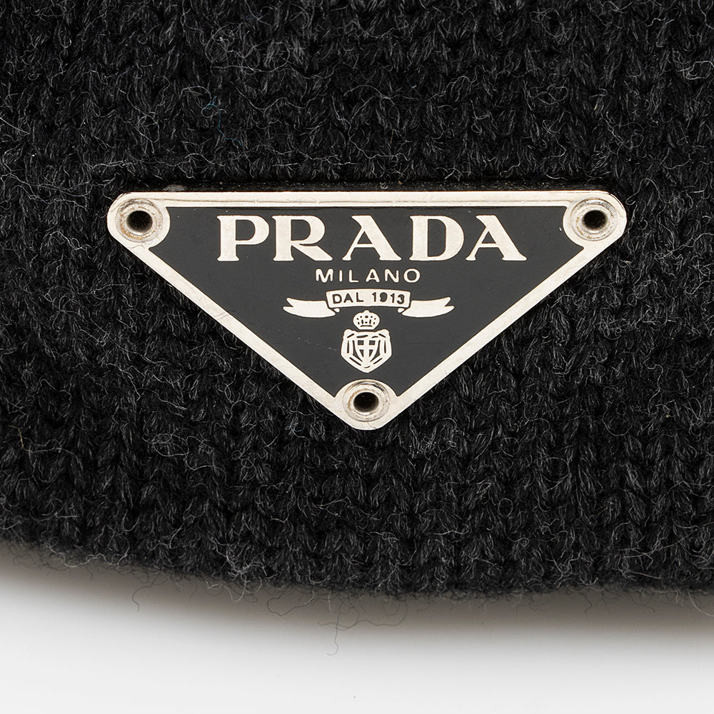 Prada Vintage Wool Tote (SHF-19253)