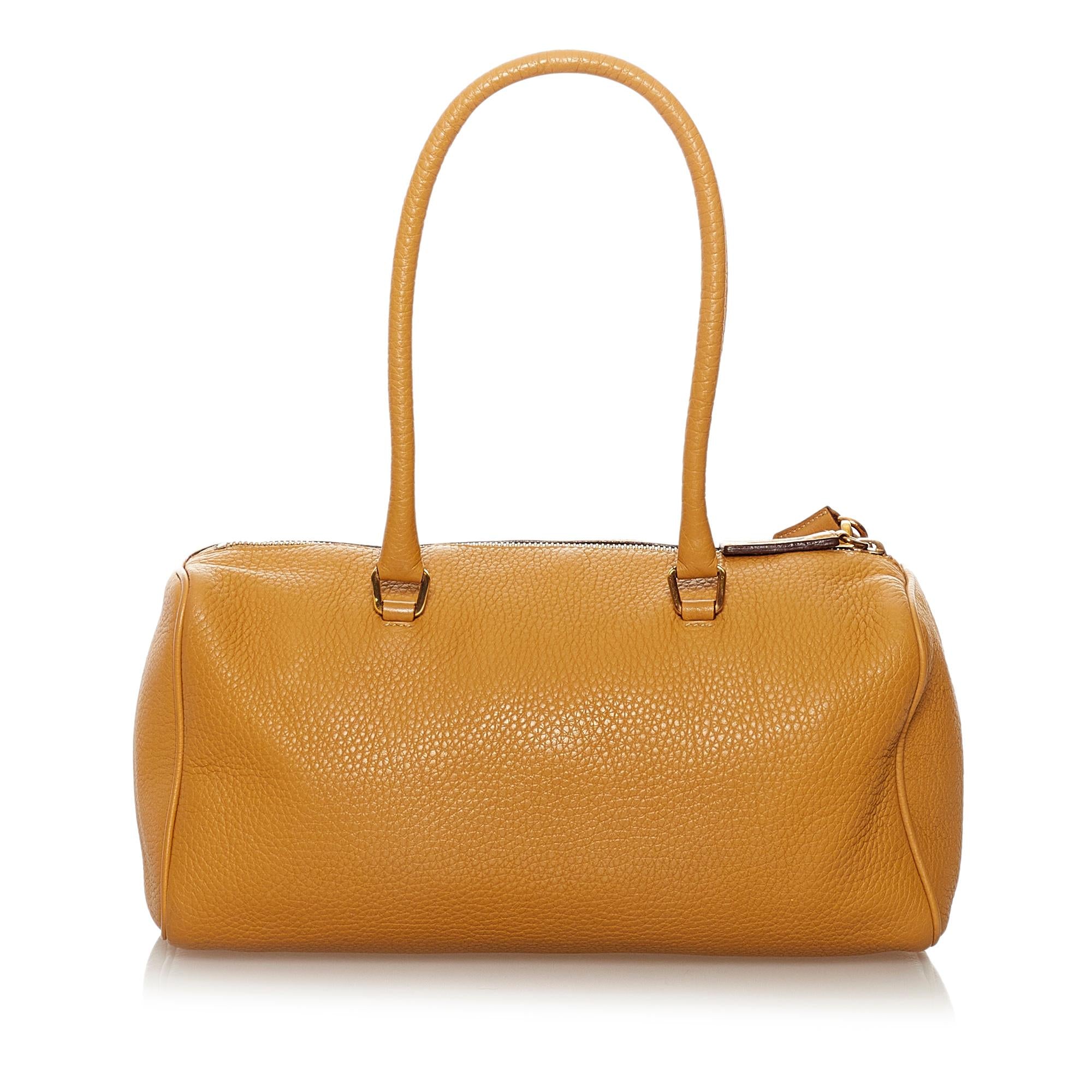 Prada Vitello Daino Boston Bag (SHG-32991)