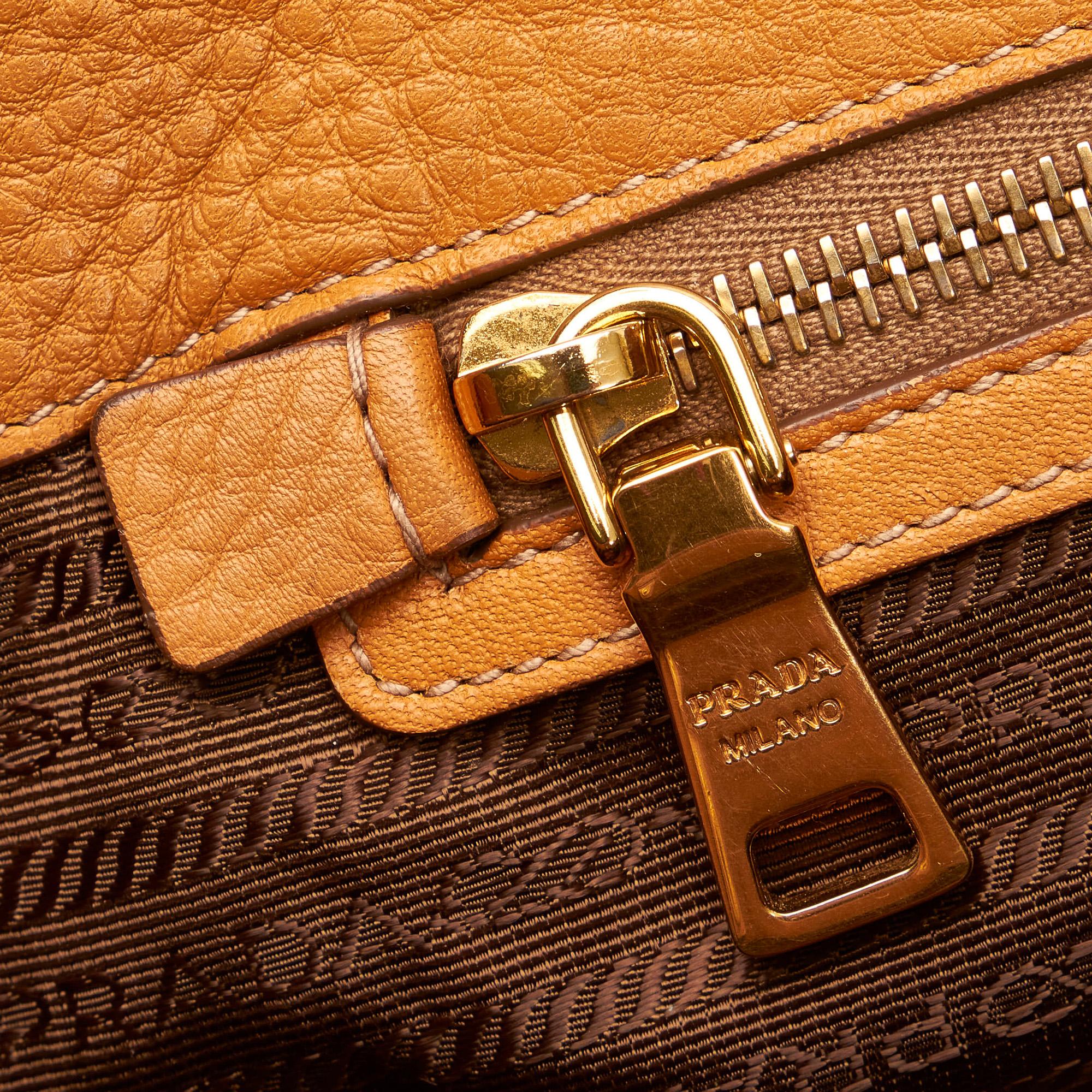 Prada Vitello Daino Leather Handbag (SHG-32385)