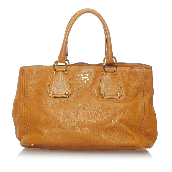 Prada Vitello Daino Leather Handbag (SHG-32385)