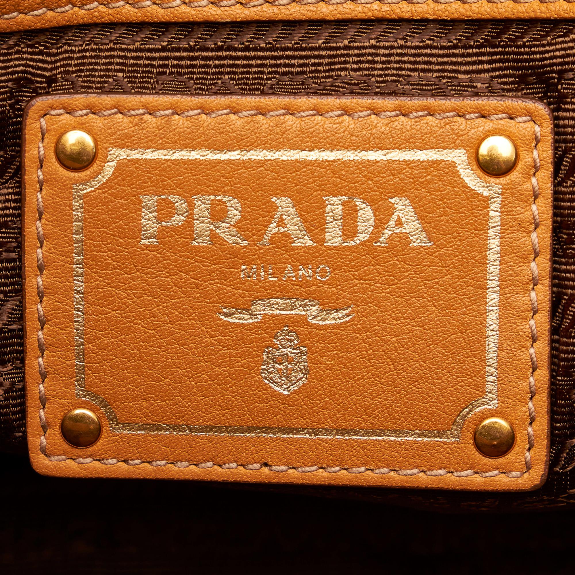 Prada Vitello Daino Leather Handbag (SHG-32385)