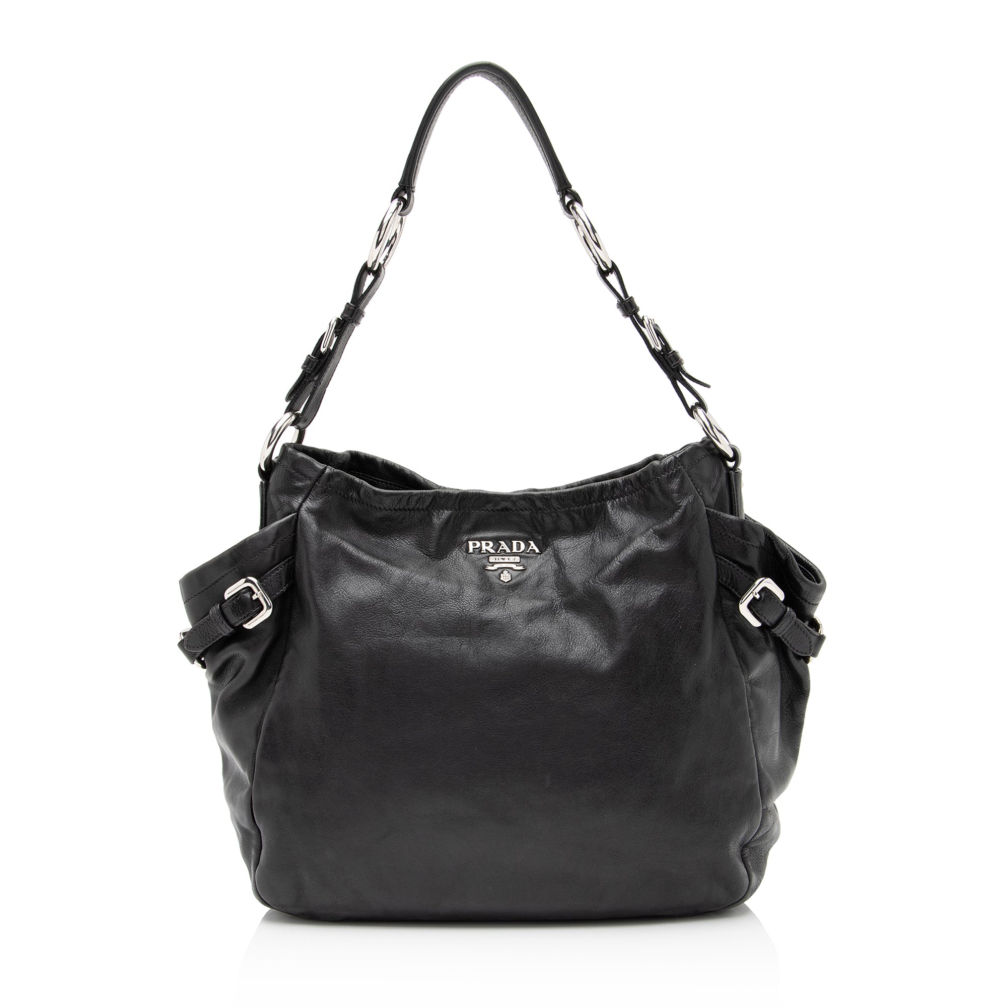 Prada Vitello Daino Side Pocket Hobo (SHF-Xeib8x)