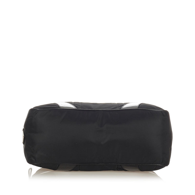 Prada Vitello Drive Nylon Bowler Bag (SHG-31757)
