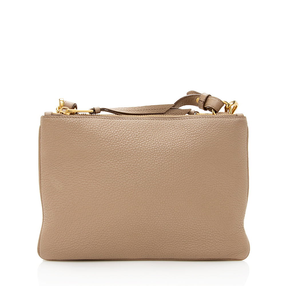 Prada Vitello Phenix Double Zip Crossbody Bag (SHF-19434) Prada Vitello Phenix Double Zip Crossbody Bag (SHF-19434)