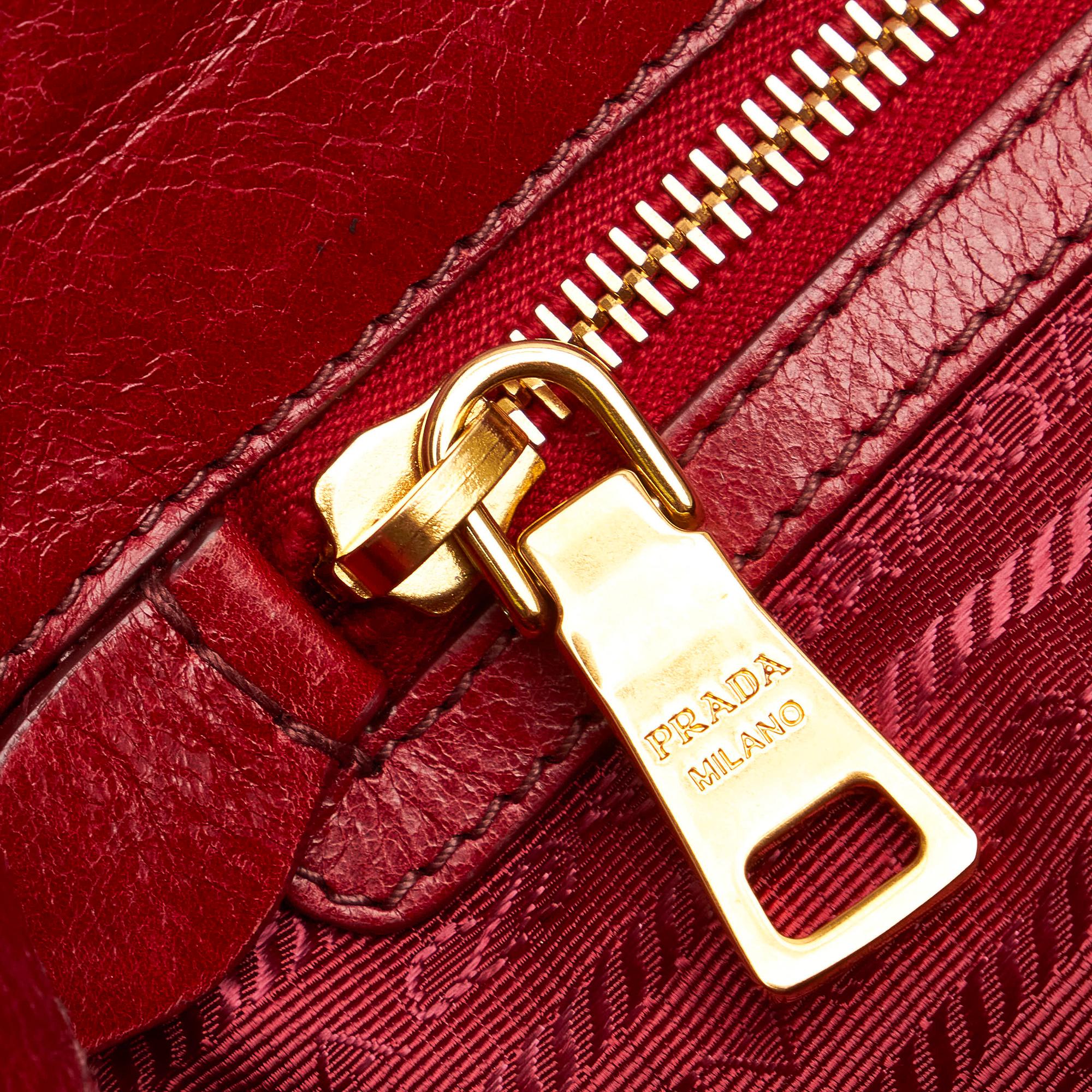 Prada Vitello Shine Leather Satchel (SHG-32027)