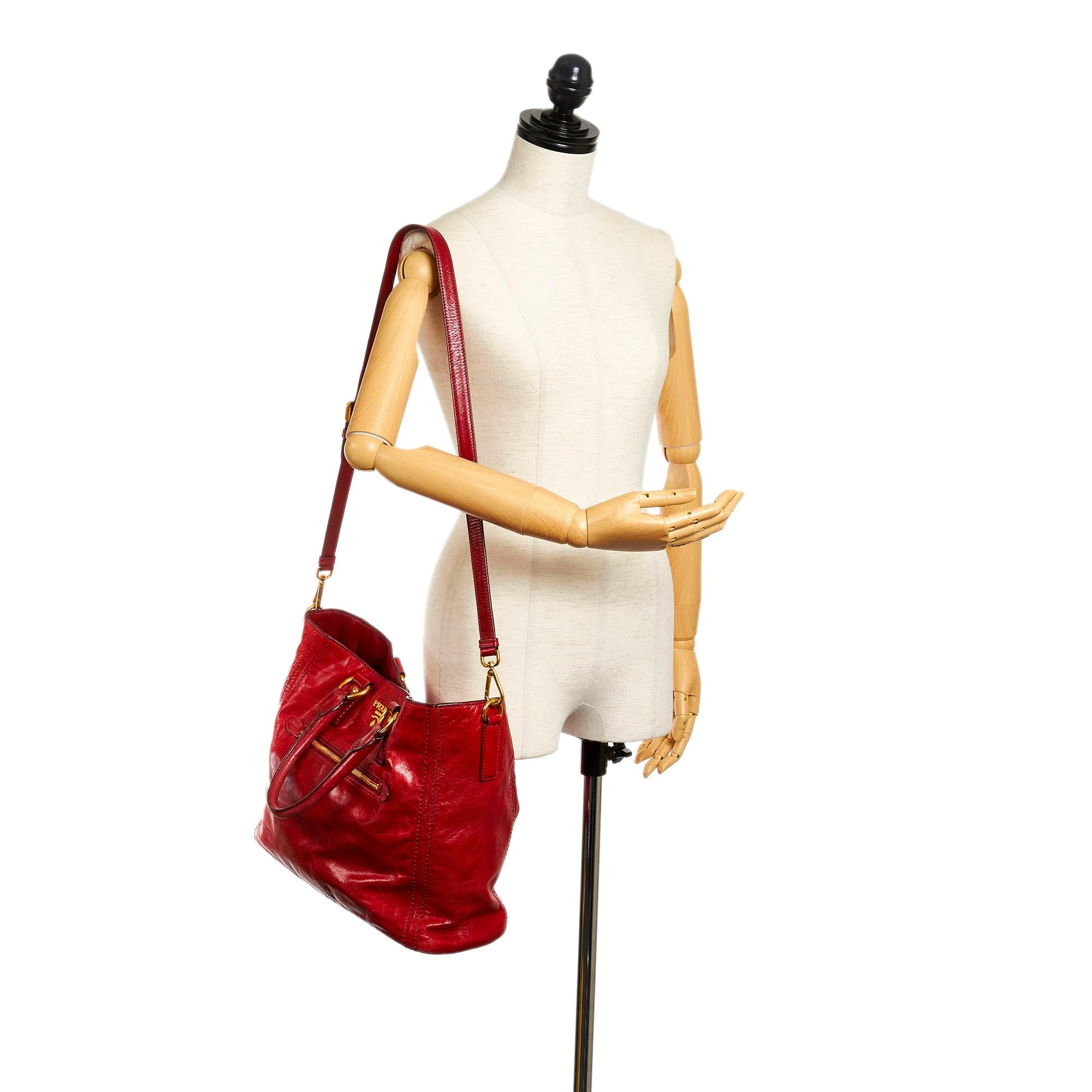 Prada Vitello Shine Leather Satchel (SHG-32027)