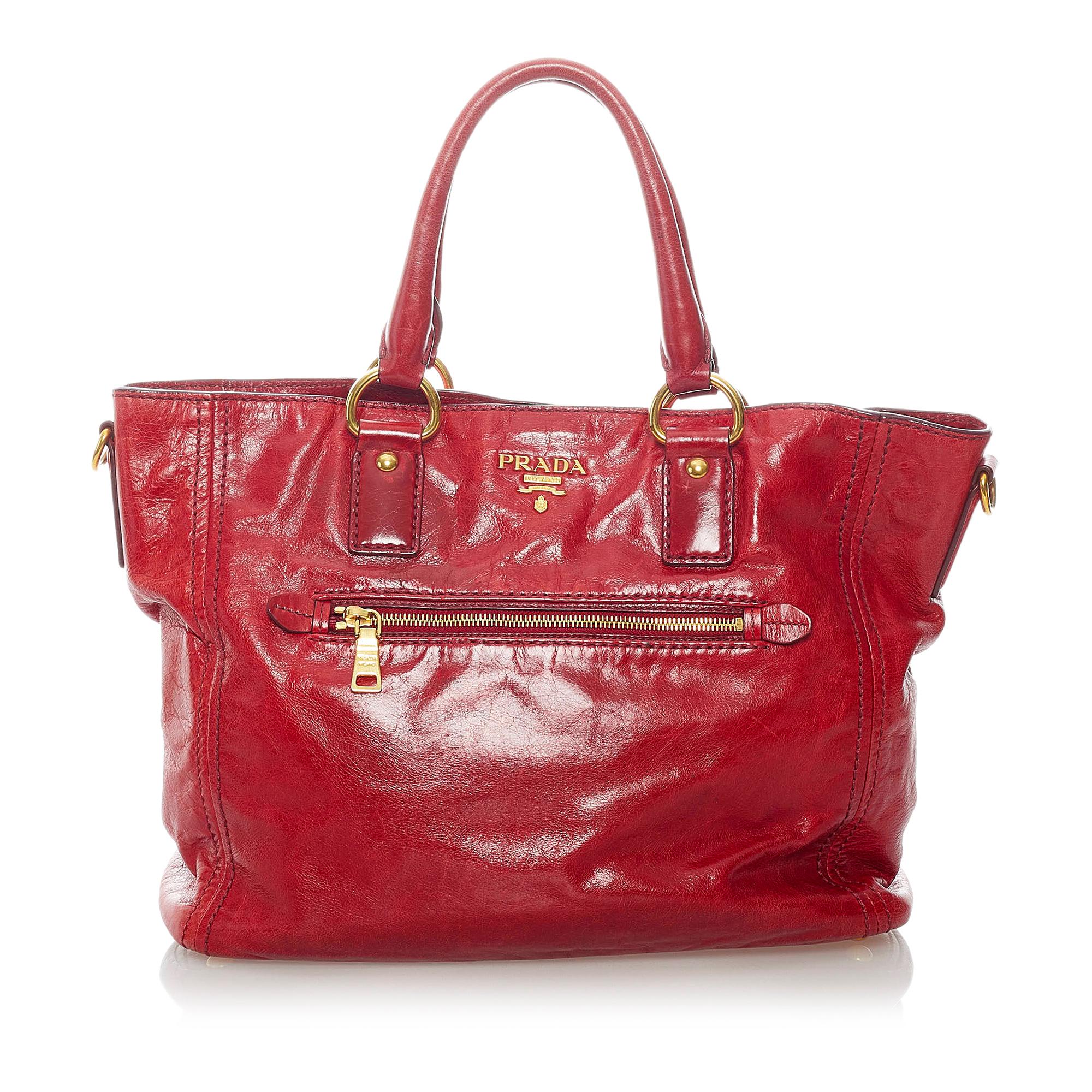 Prada Vitello Shine Leather Satchel (SHG-32027)