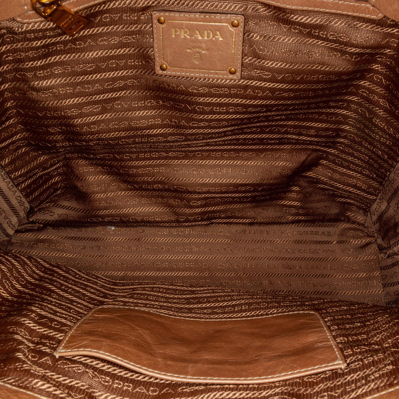 Prada Vitello Shine Leather Satchel (SHG-32508)