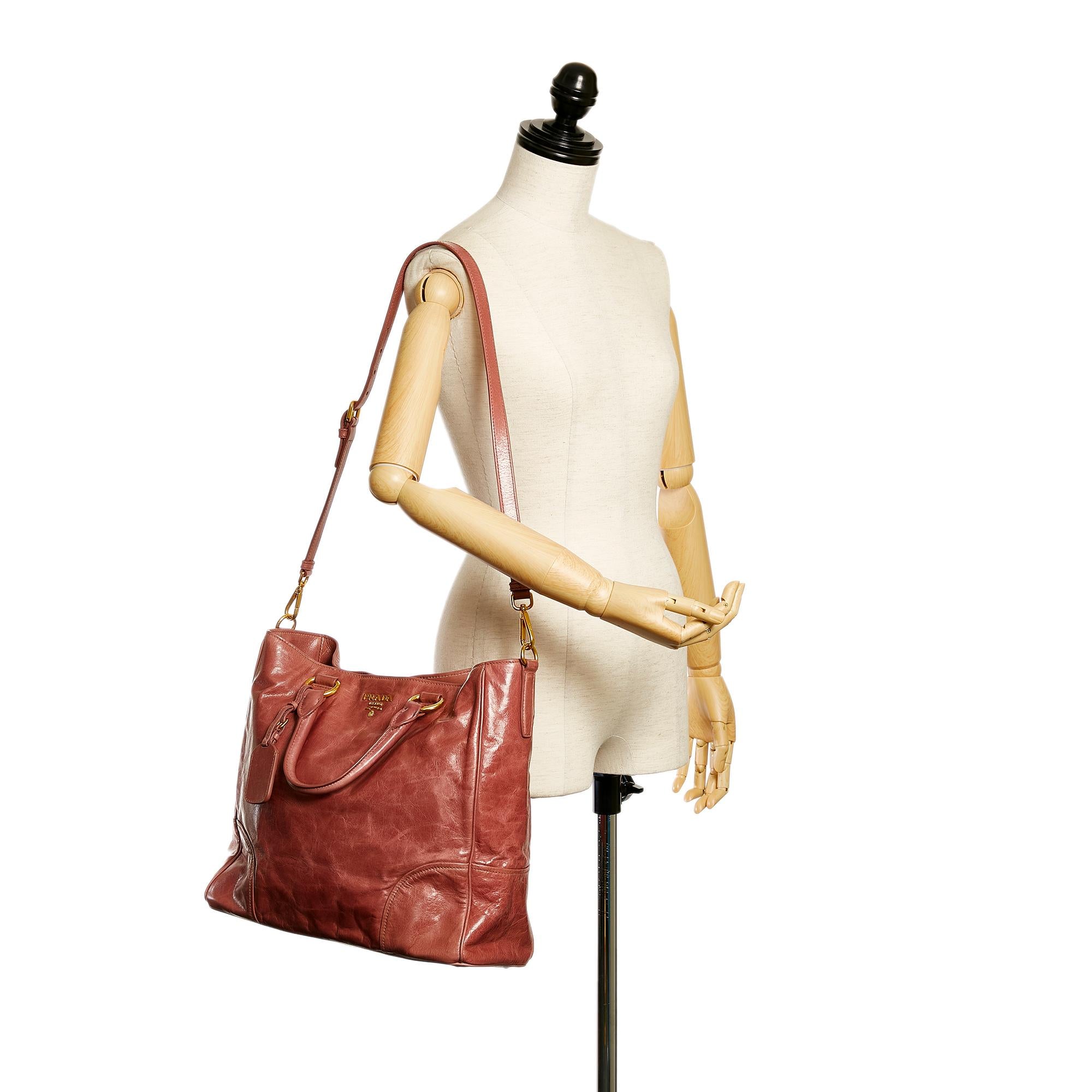 Prada Vitello Shine Satchel (SHG-33141)