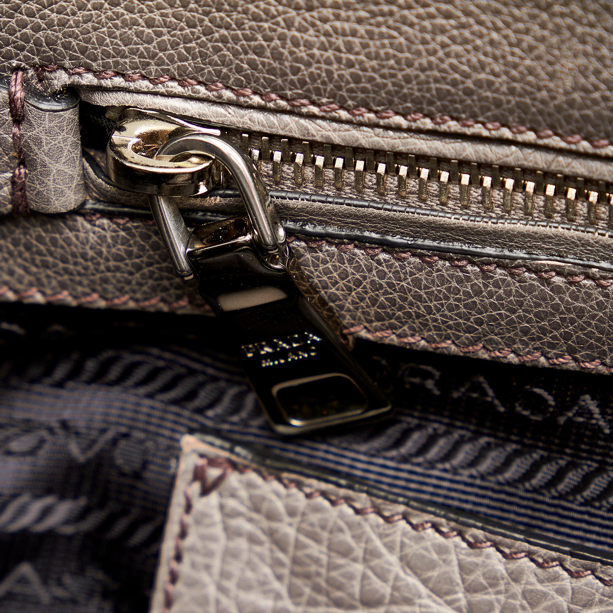 Prada Vitello Twin Pocket Satchel (SHG-31642)