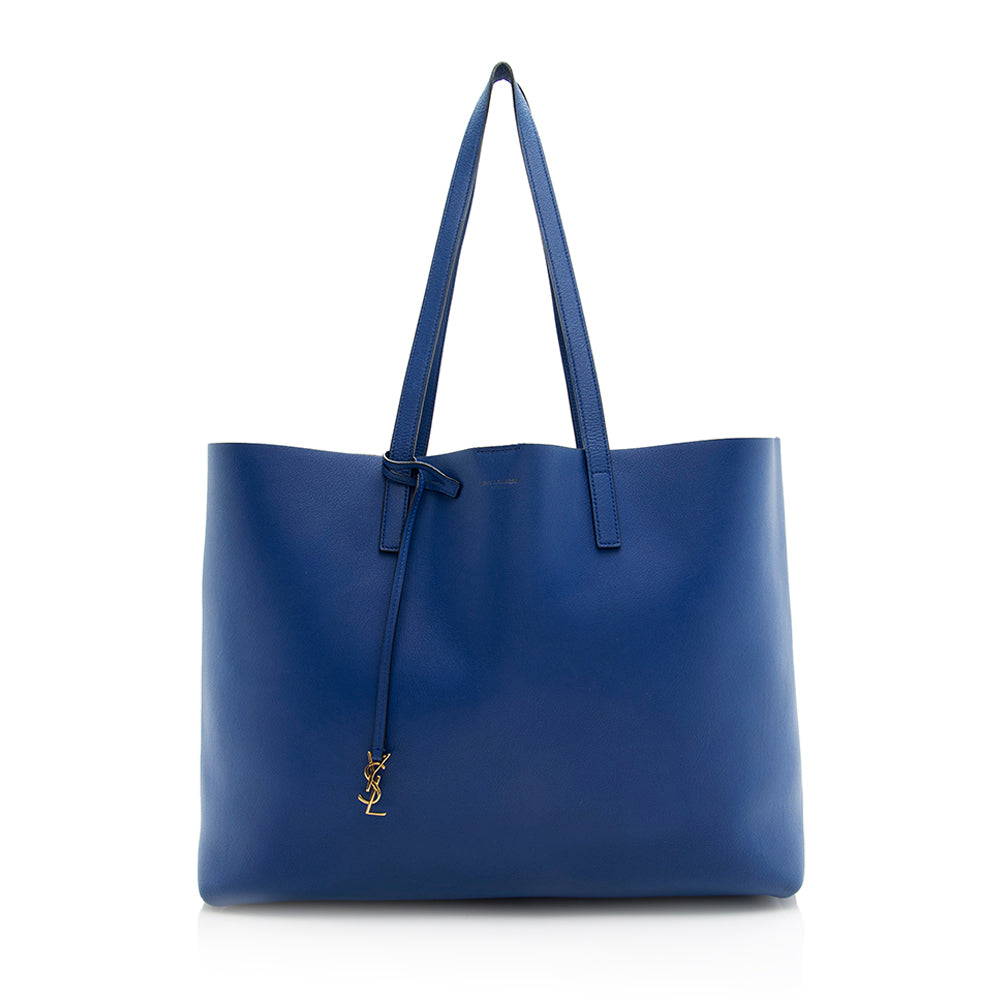 Saint Laurent Calfskin Large Shopping Tote (SHF-20468)