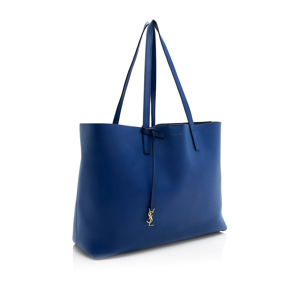 Saint Laurent Calfskin Large Shopping Tote (SHF-20468)