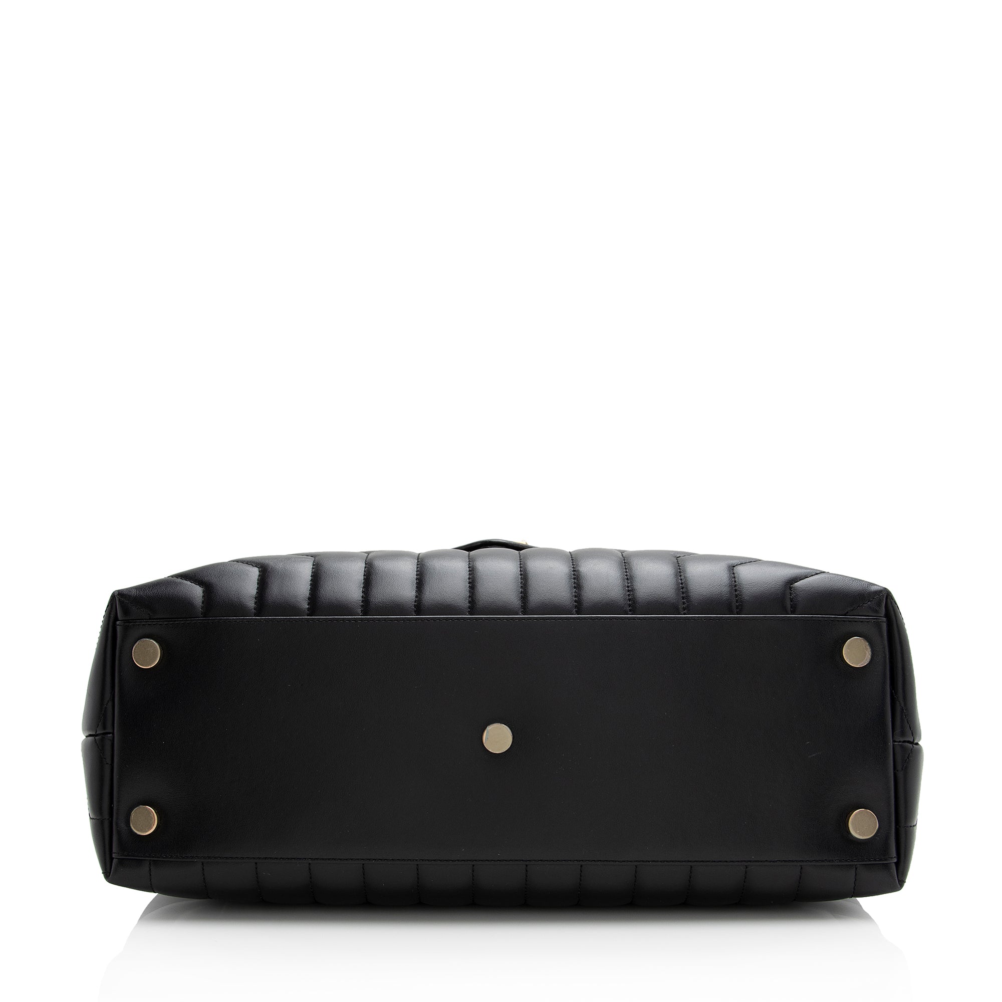 Saint Laurent Calfskin Matelasse Monogram LouLou Chain Large Shoulder Bag (SHF-22169)