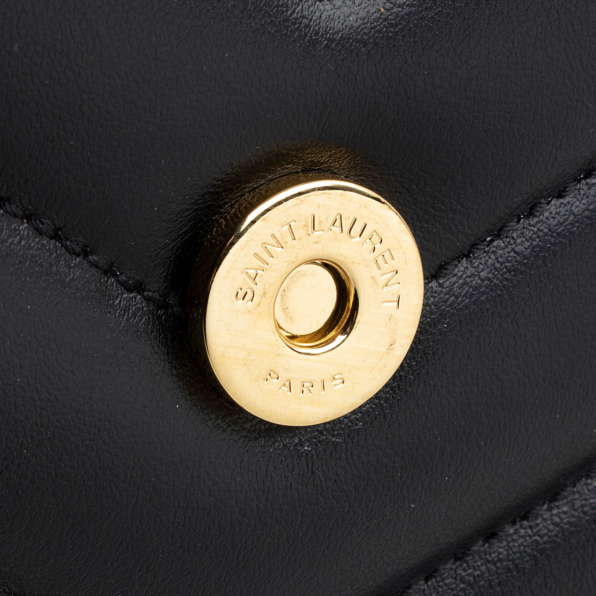 Saint Laurent Calfskin Matelasse Monogram LouLou Chain Large Shoulder Bag (SHF-22169)