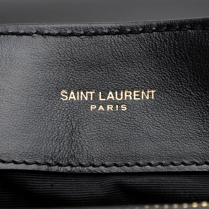 Saint Laurent Calfskin Matelasse Monogram LouLou Chain Large Shoulder Bag (SHF-22169)