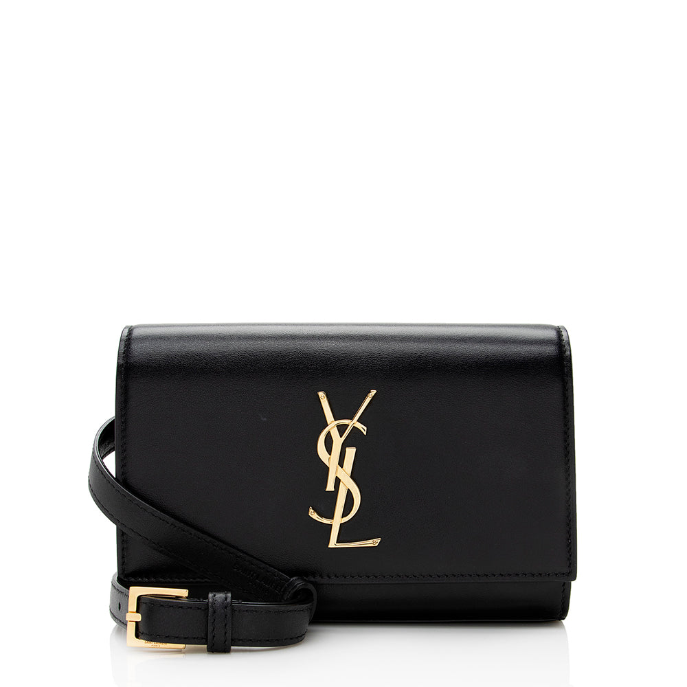 Saint Laurent Calfskin Monogram Kate Belt Bag (SHF-21829)