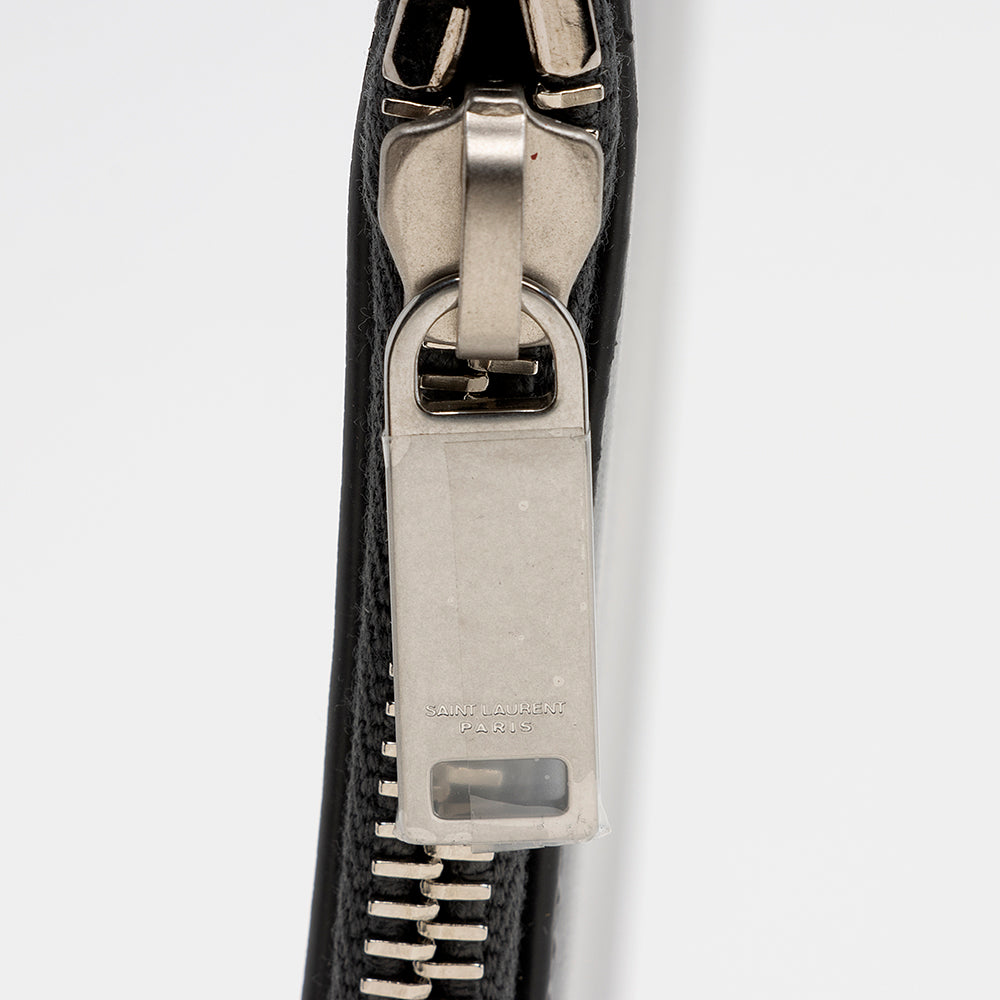 Saint Laurent Calfskin Zip Pouch (SHF-22031)