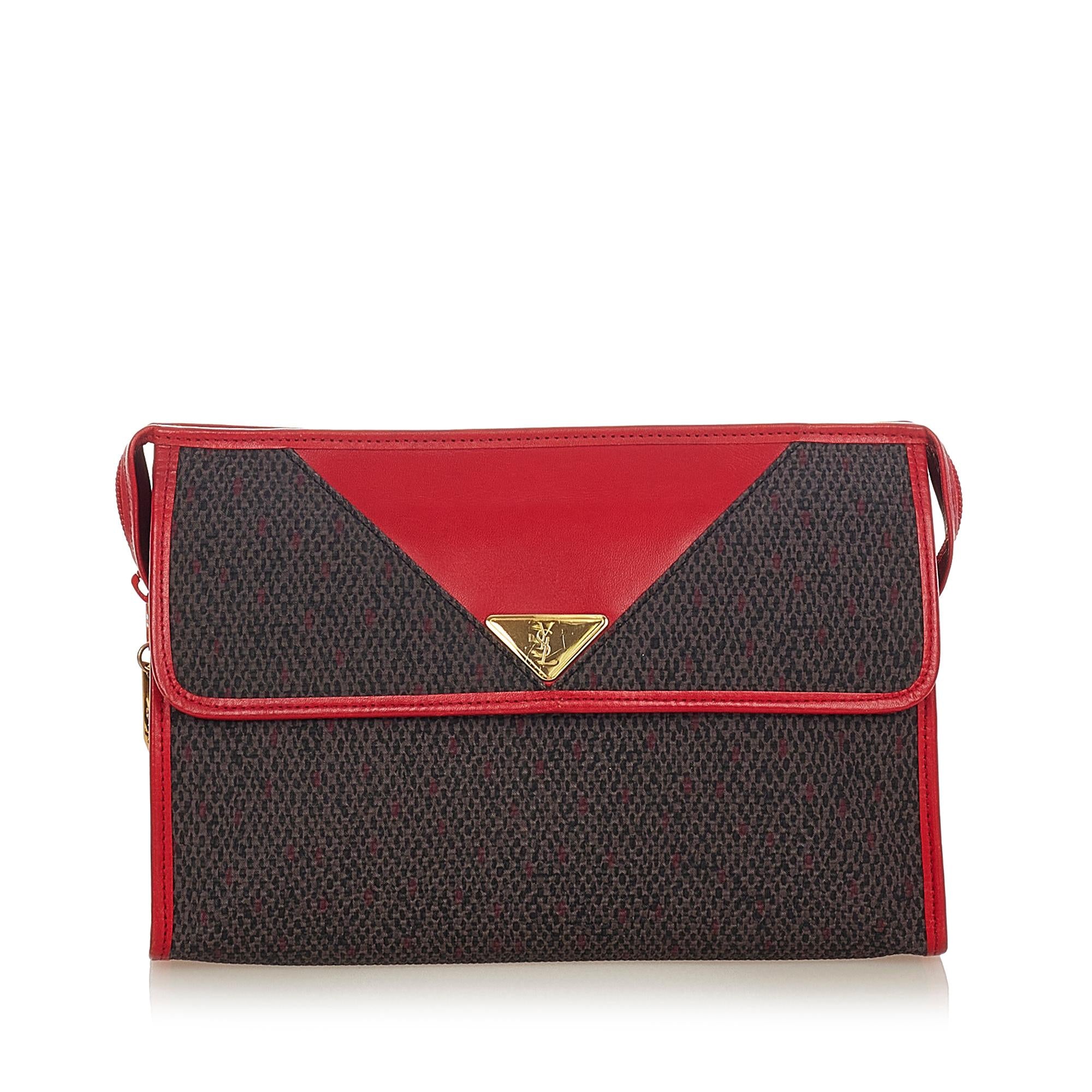 Saint Laurent Canvas Clutch Bag (SHG-31800)