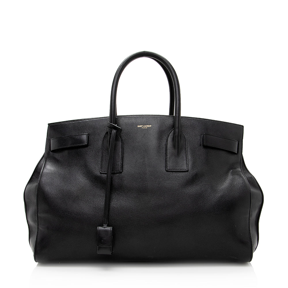 Saint Laurent Classic Calfskin Large Sac De Jour Tote (SHF-19251)