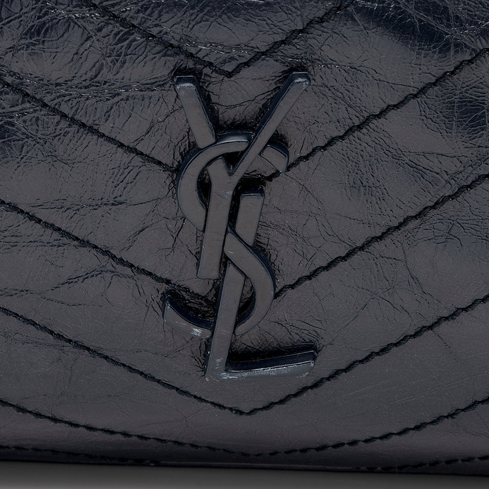 Saint Laurent Crinkled Calfskin Niki Large Shopping Tote (SHF-19423)