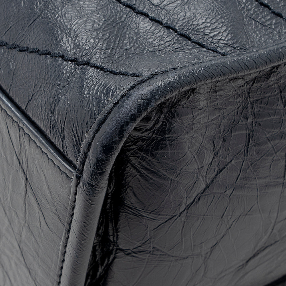 Saint Laurent Crinkled Calfskin Niki Large Shopping Tote (SHF-19423)