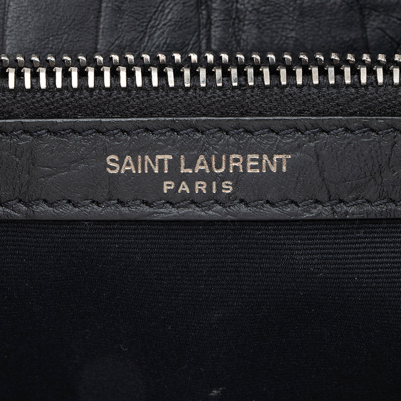 Saint Laurent Croc Embossed Calfskin West Hollywood Shoulder Bag (SHF-18311)