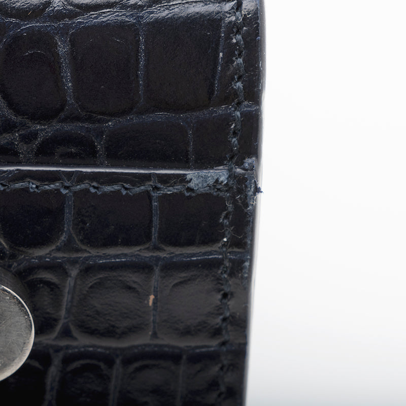 Saint Laurent Croc Embossed Leather Sac De Jour Small Tote (SHF-18891)