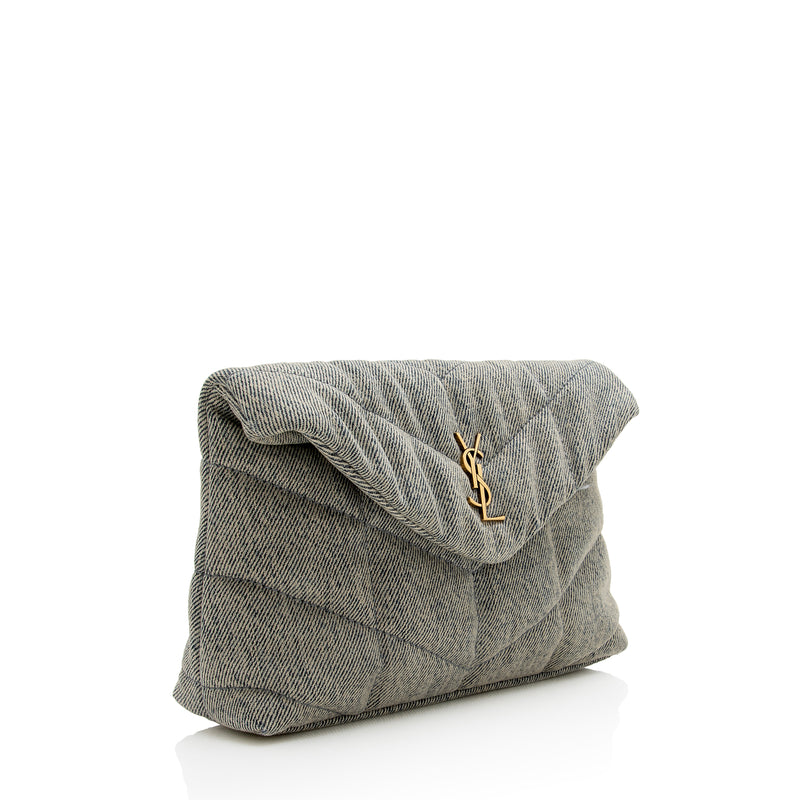 Saint Laurent Monogram Puffer Clutch Bag