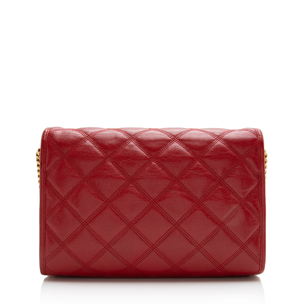 Saint Laurent Diamond Quilted Leather Becky Small Shoulder Bag (SHF-22081)