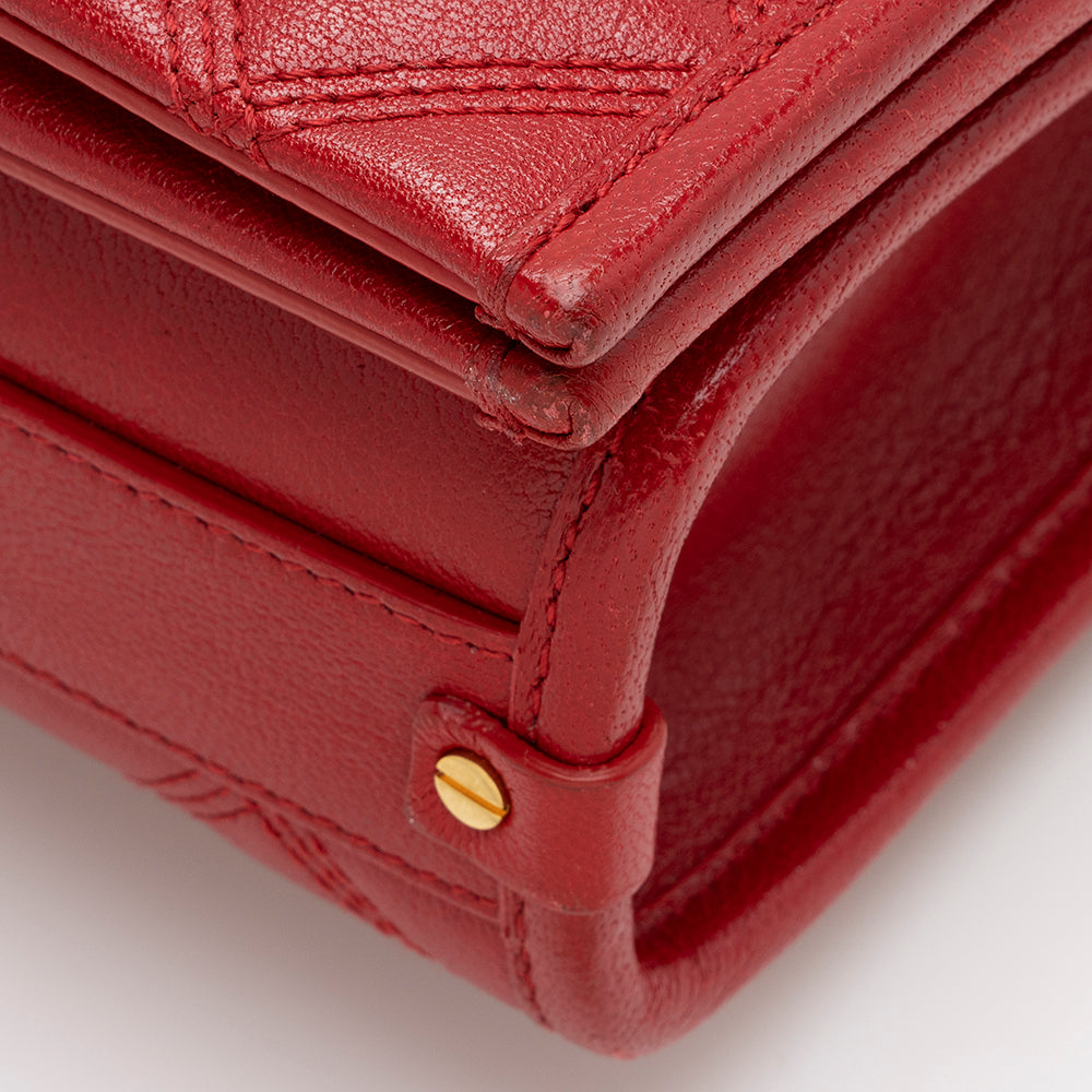 Saint Laurent Diamond Quilted Leather Becky Small Shoulder Bag (SHF-22081)