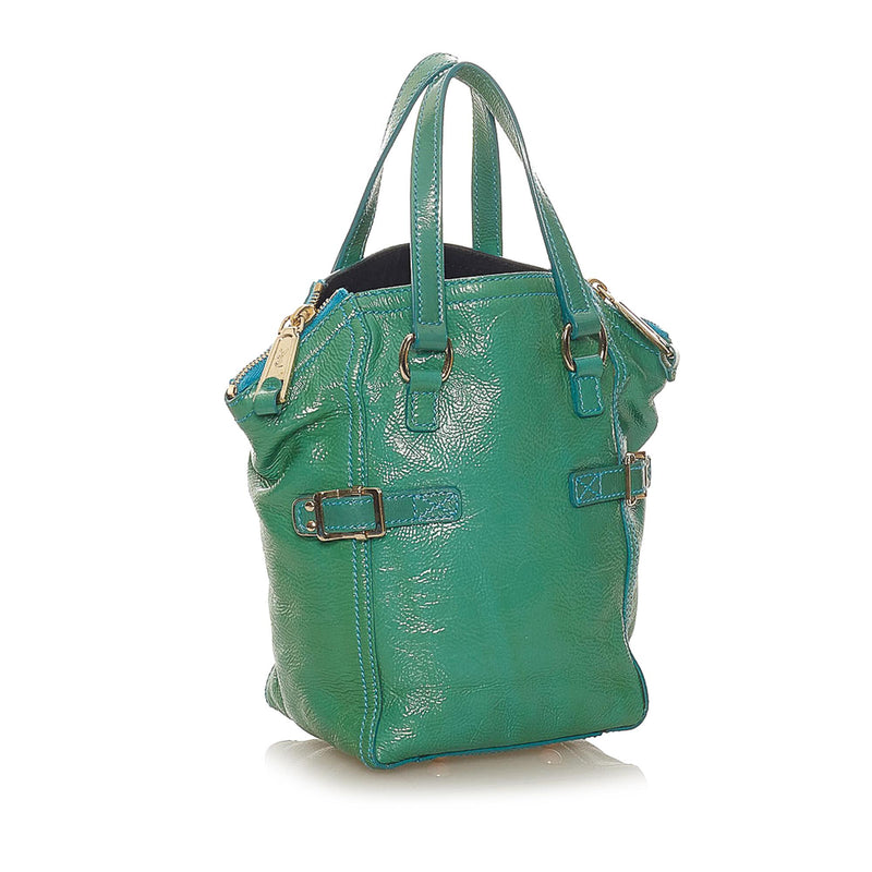 Saint Laurent Downtown Patent Leather Handbag (SHG-28073)