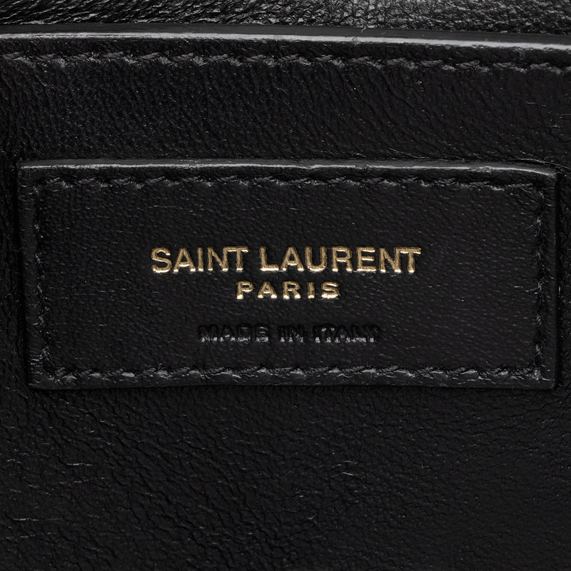 Saint Laurent Grain de Poudre Classic Monogram Cassandra Medium Top Handle Bag (SHF-thY3yI)