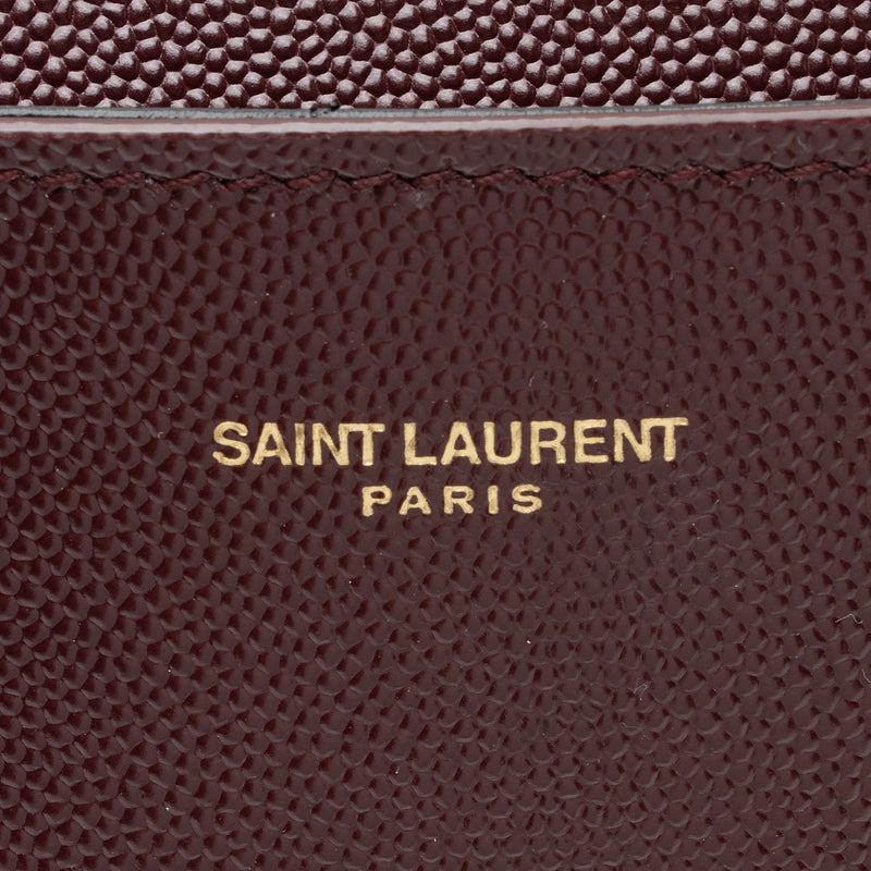 Saint Laurent Grain de Poudre Classic Monogram Cassandra Medium Top Handle Bag (SHF-thY3yI)