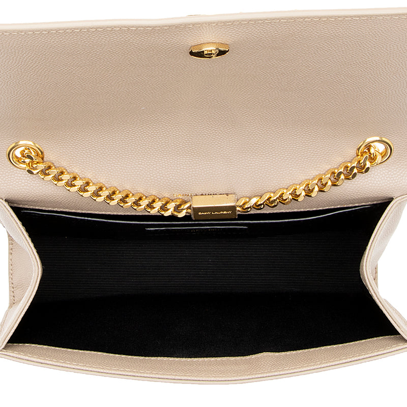 Saint Laurent Grain de Poudre Leather Classic Kate Chain Small Shoulder Bag (SHF-18573)