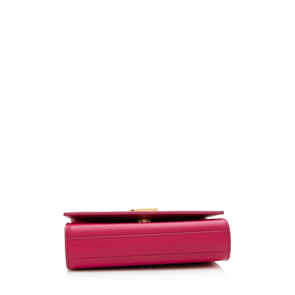 Saint Laurent Grain de Poudre Leather Classic Kate Chain Small Shoulder Bag (SHF-20743)