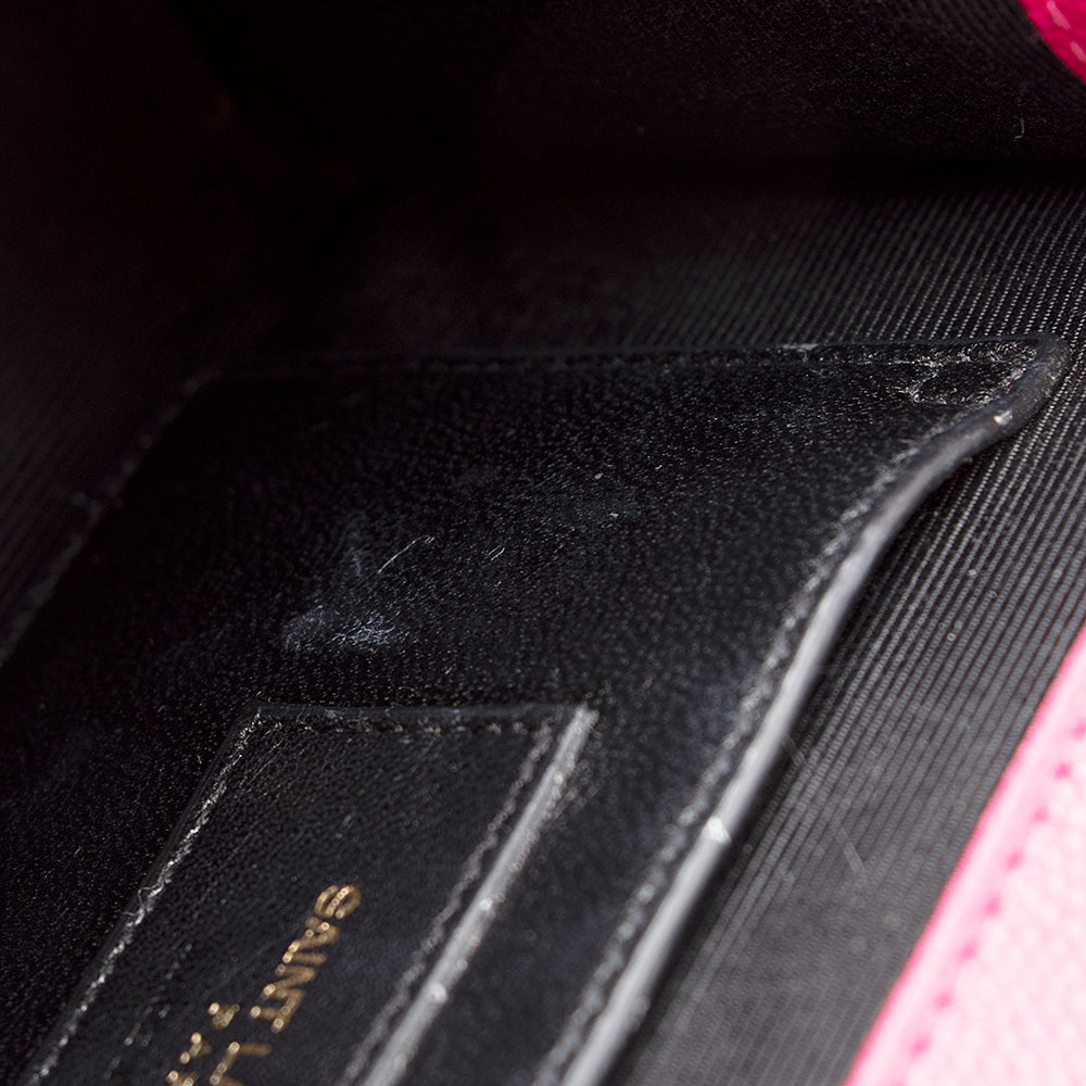 Saint Laurent Grain de Poudre Leather Classic Kate Chain Small Shoulder Bag (SHF-20743)