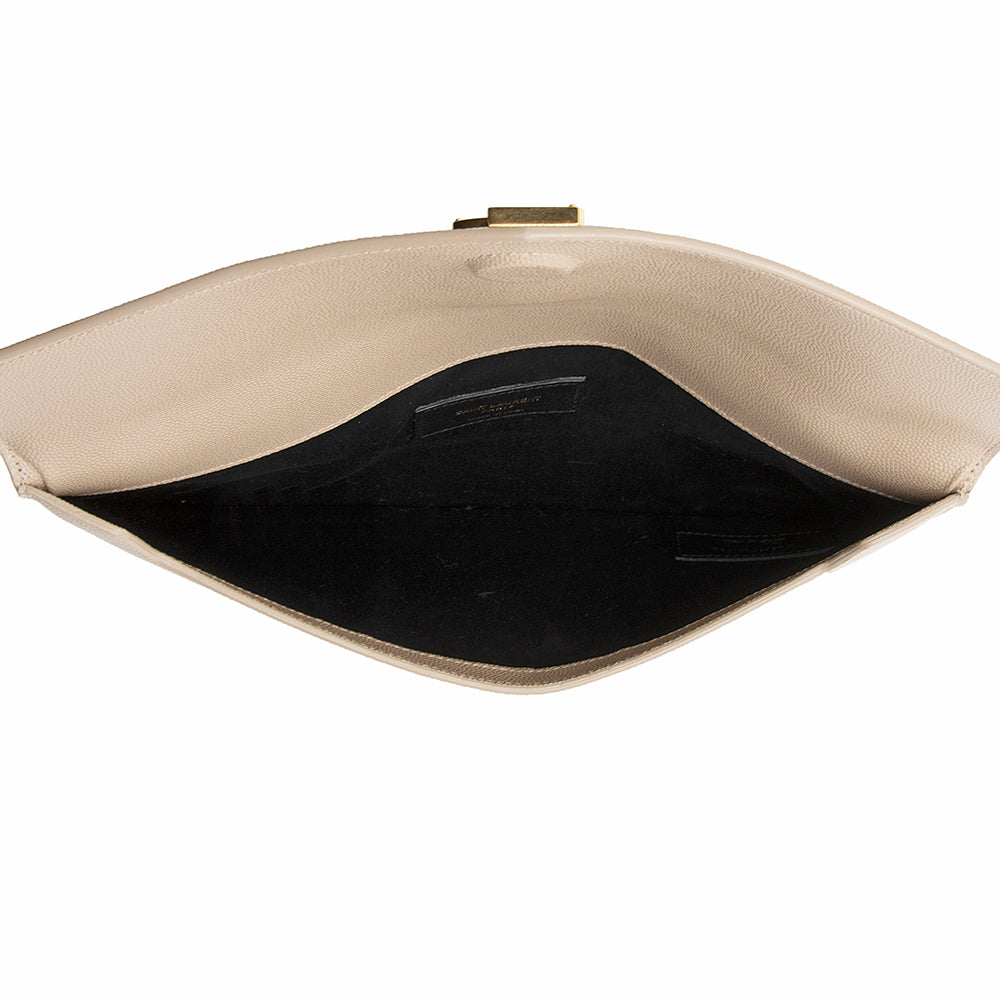 Saint Laurent Grain de Poudre Uptown Clutch (SHF-21449)
