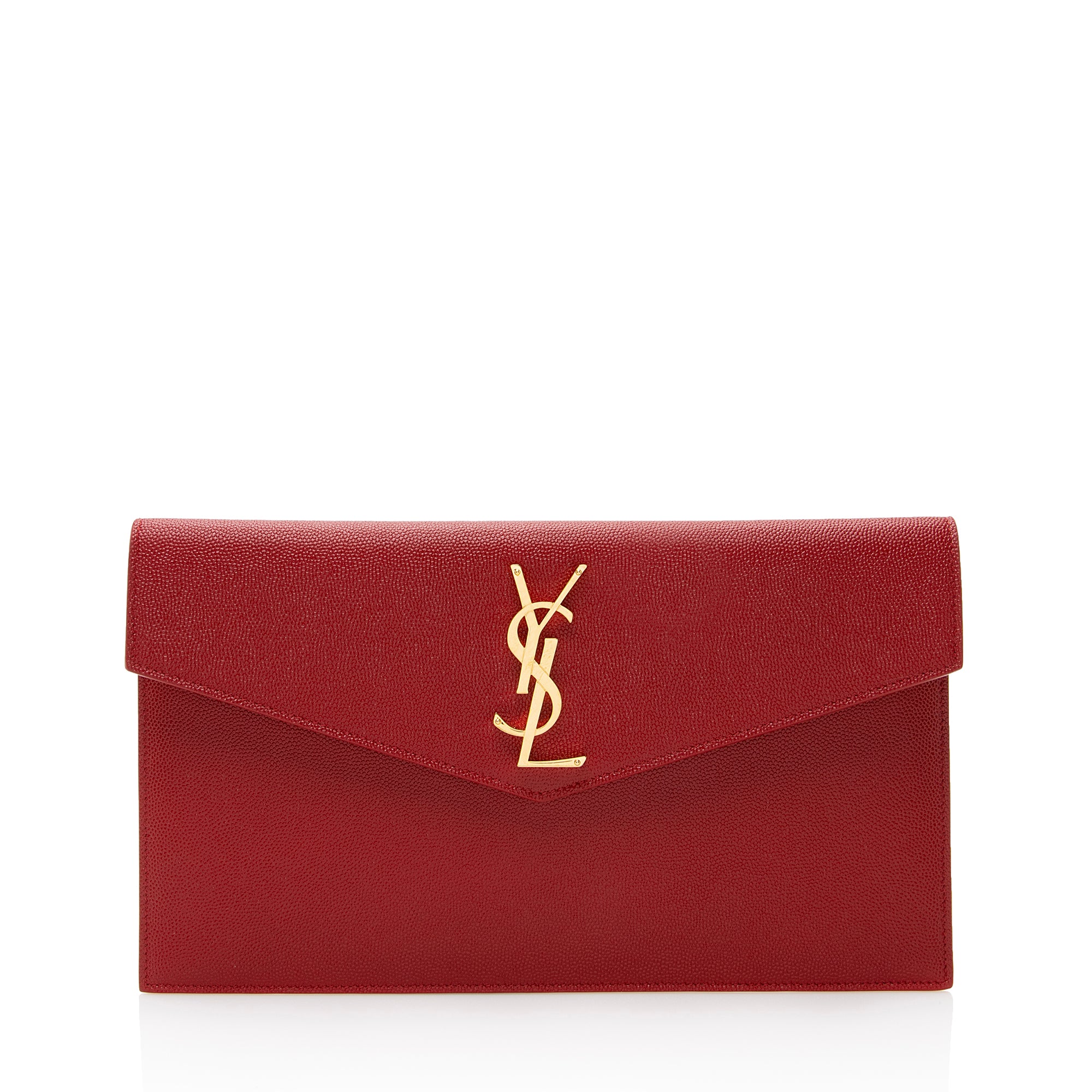 Saint Laurent Grain de Poudre Uptown Clutch (SHF-22771)