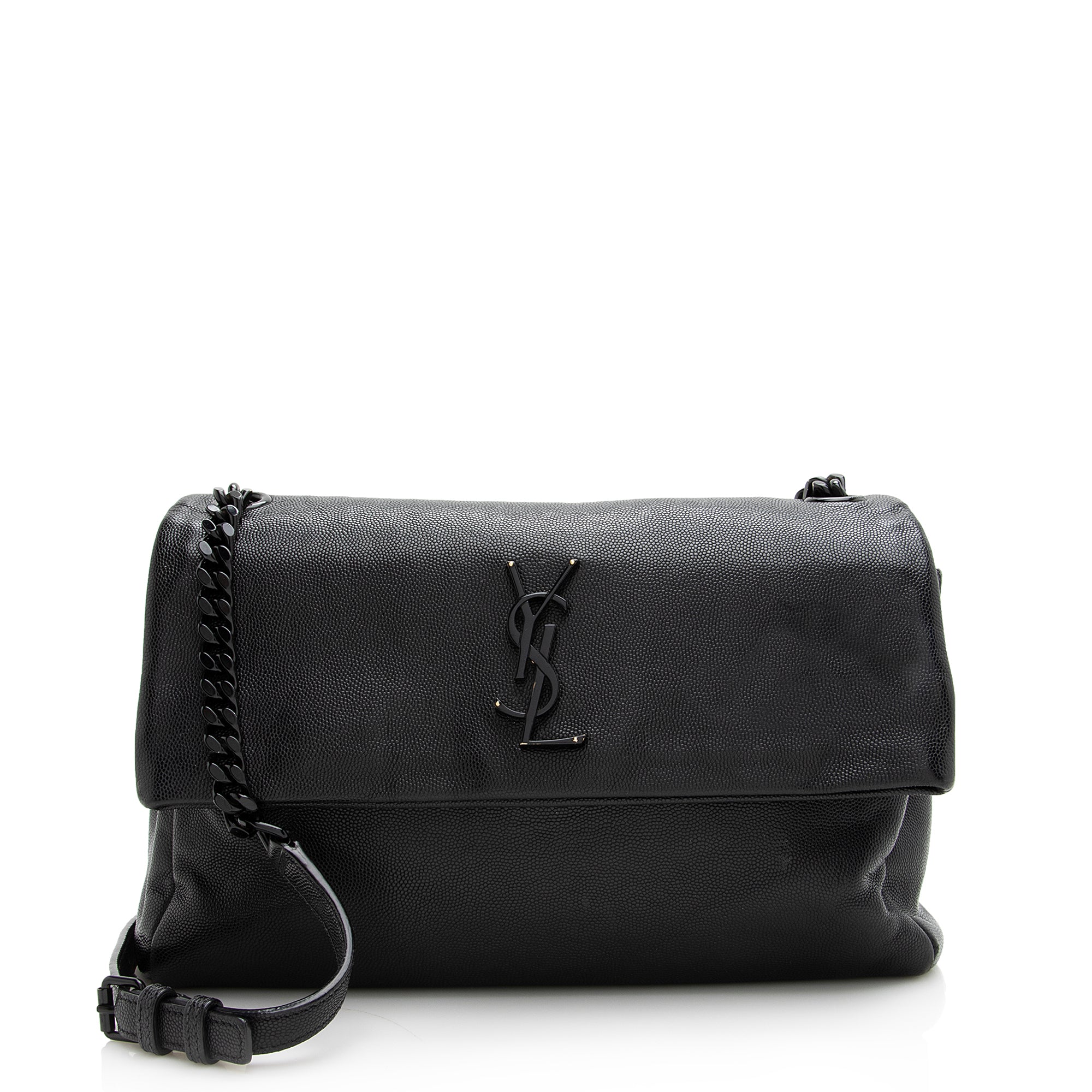 Saint Laurent Grain de Poudre West Hollywood Medium Flap Bag (SHF-22784)