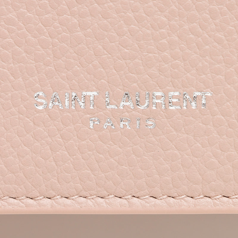 Saint Laurent Grained Leather Tiny Wallet  - FINAL SALE (SHF-17878)