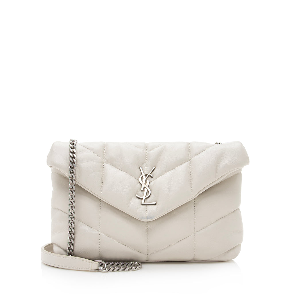 Saint Laurent - Authenticated Loulou Handbag - Leather White for Women, Never Worn