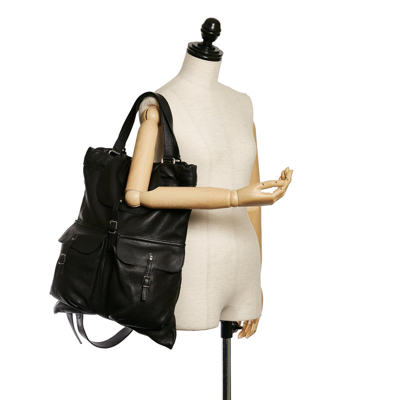 Saint Laurent Leather Backpack (SHG-32765)