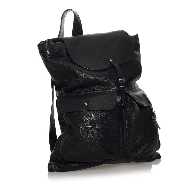 Saint Laurent Leather Backpack (SHG-32765)