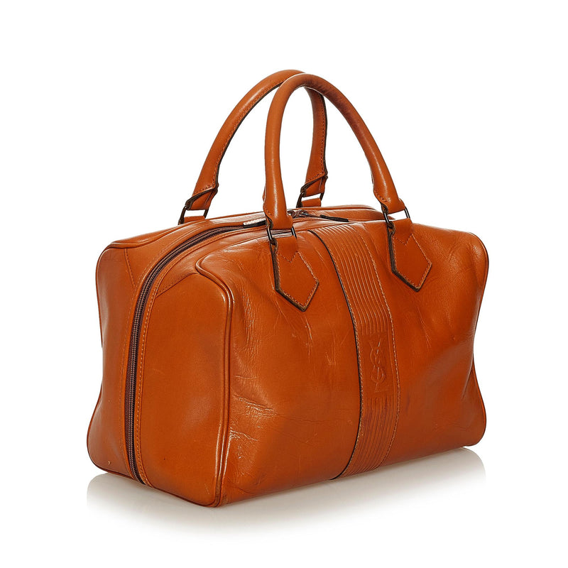 Saint Laurent Leather Boston Bag (SHG-29036)