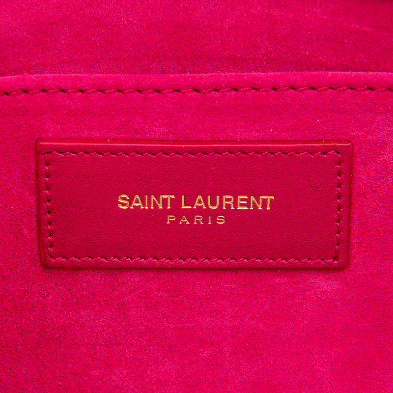 Saint Laurent Leather Chyc Clutch (SHF-12503)