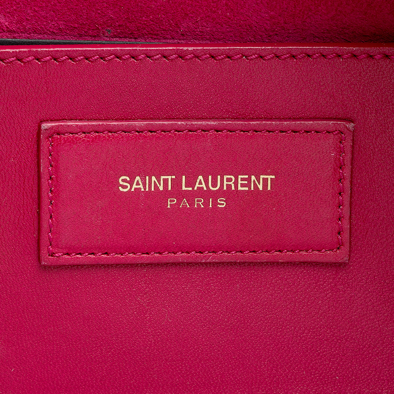 Saint Laurent Leather Classic Baby Duffle Satchel (SHF-13164)