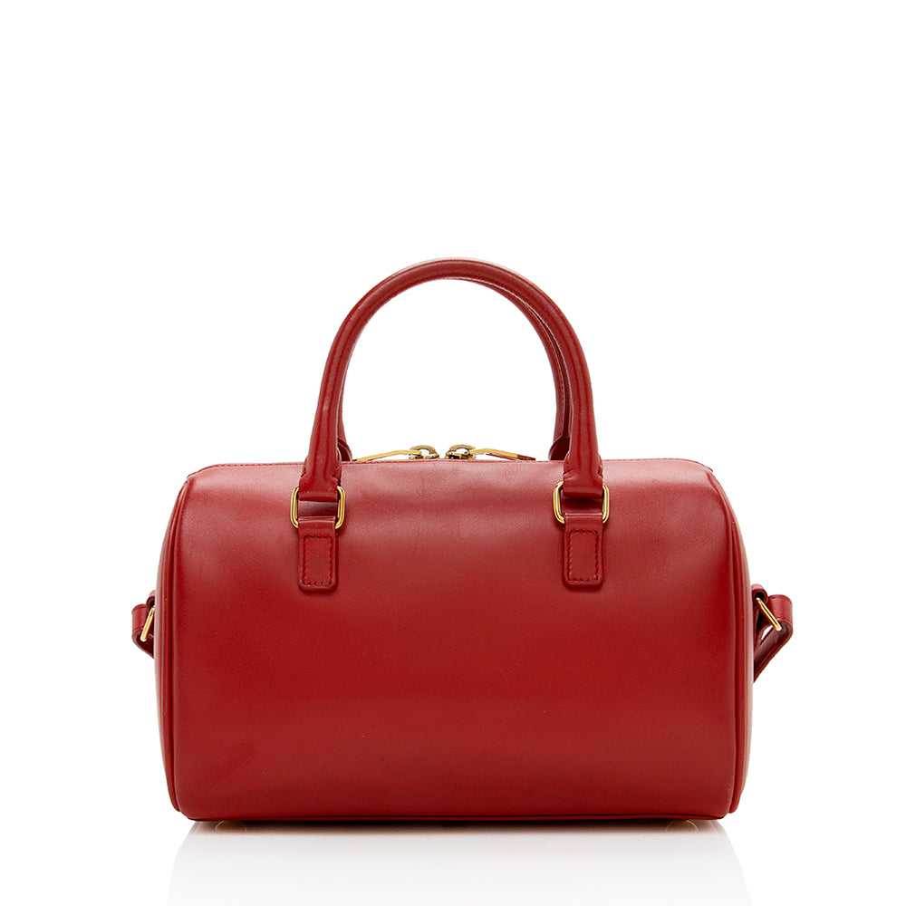 Saint Laurent Leather Classic Baby Duffle Satchel (SHF-14810)
