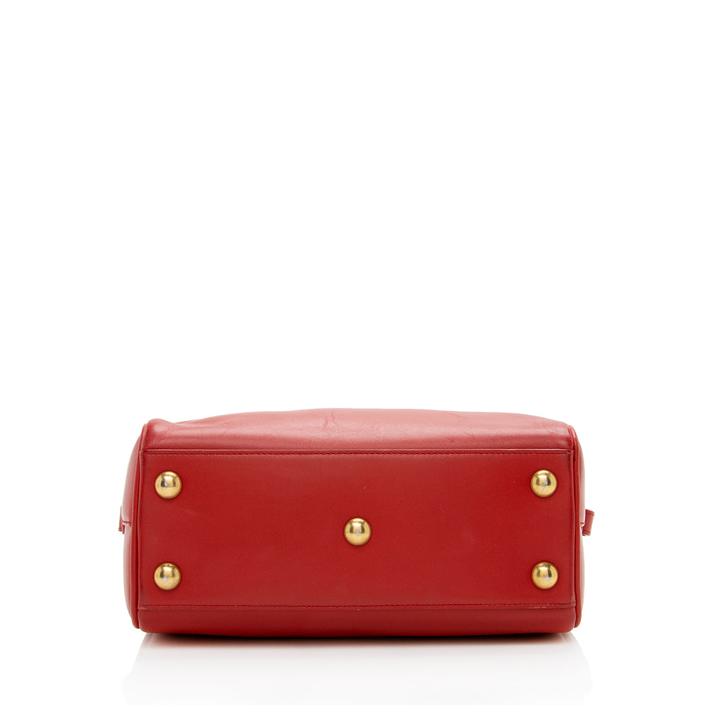 Saint Laurent Leather Classic Baby Duffle Satchel (SHF-14810)