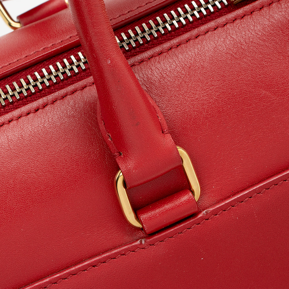 Saint Laurent Leather Classic Baby Duffle Satchel (SHF-14810)