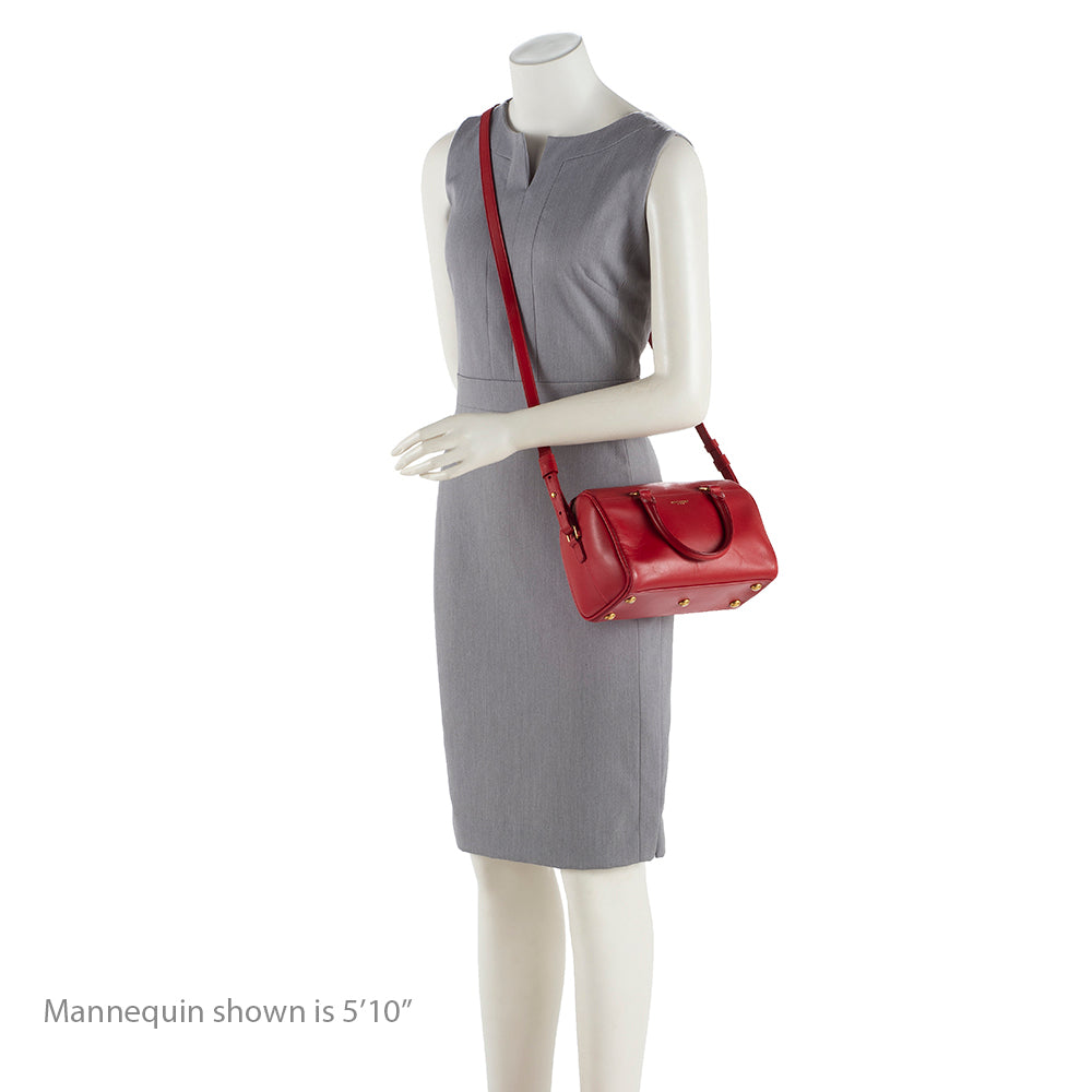 Saint Laurent Leather Classic Baby Duffle Satchel (SHF-14810)